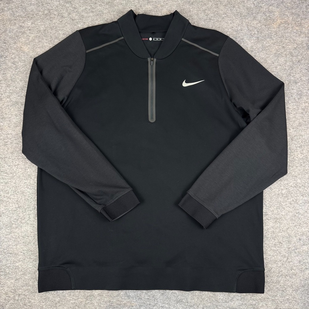 Nike Tiger Woods Tech 2.0 1/2 Zip Pullover Black Mens XL